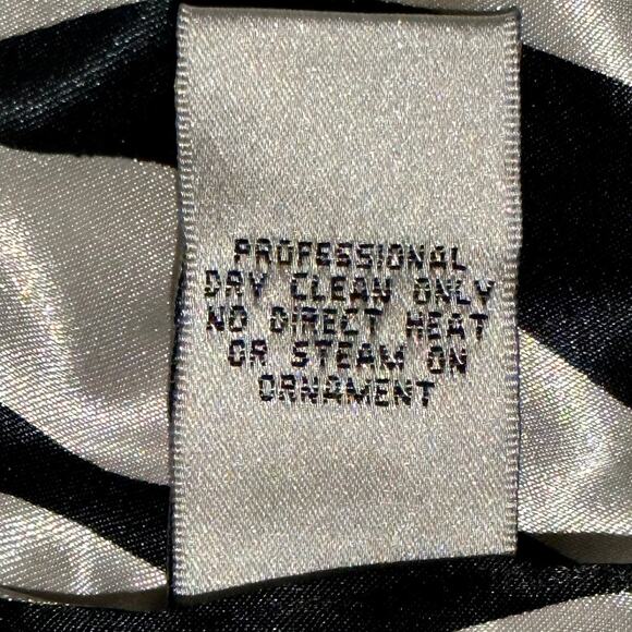 Vintage 90s Y2K Cache Black Satin Jacket Lined Jewel Button Women Size 2 - Picture 7 of 7